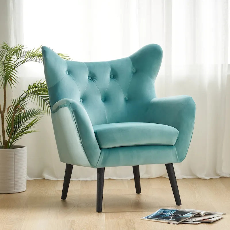 Gestoffeerde mid-century fauteuil by - 30.25D x 34.25W x 39.75H