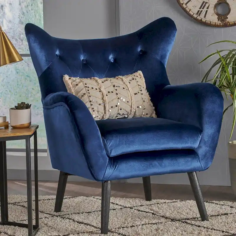 Gestoffeerde mid-century fauteuil by - 30.25D x 34.25W x 39.75H