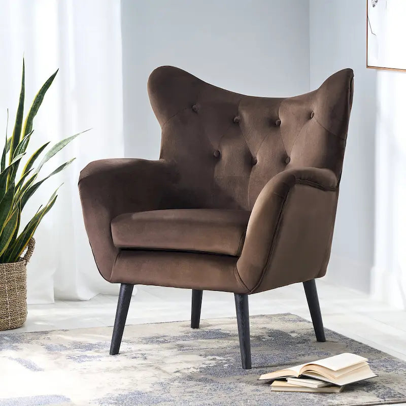 Gestoffeerde mid-century fauteuil by - 30.25D x 34.25W x 39.75H