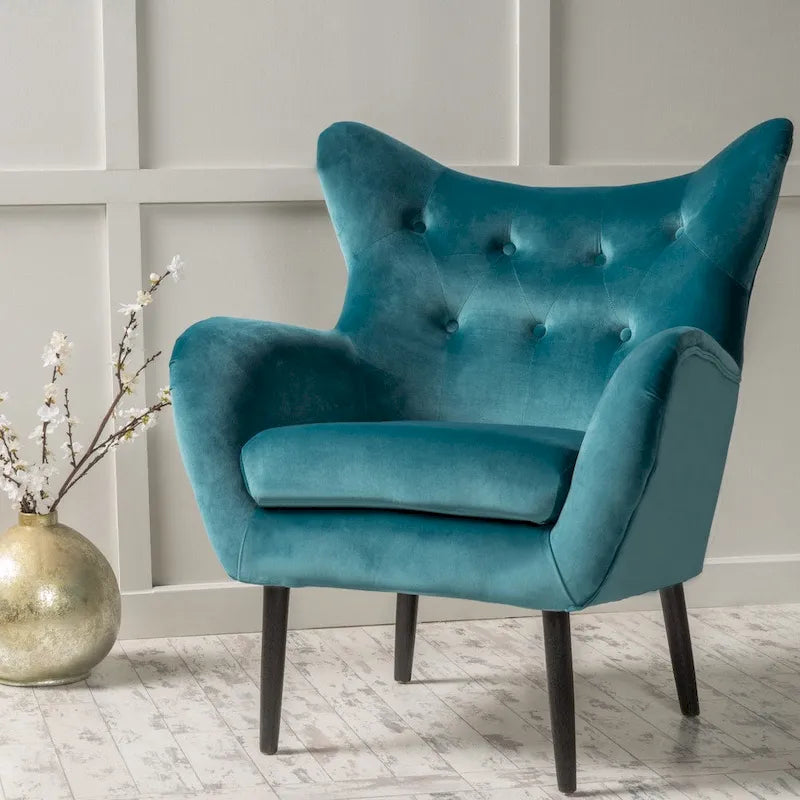 Gestoffeerde mid-century fauteuil by - 30.25D x 34.25W x 39.75H