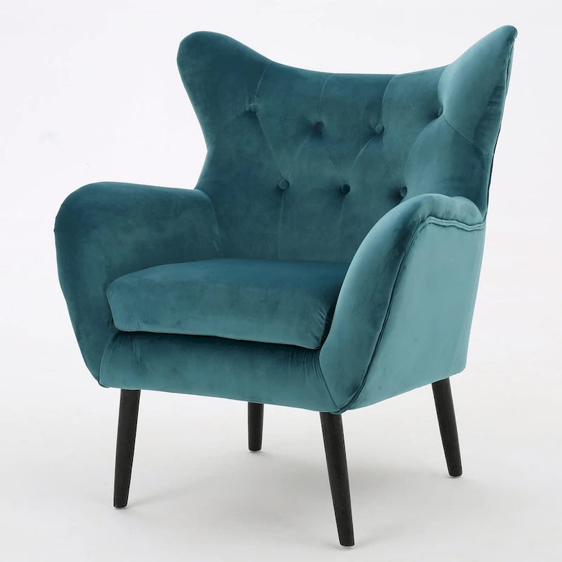 Gestoffeerde mid-century fauteuil by - 30.25D x 34.25W x 39.75H