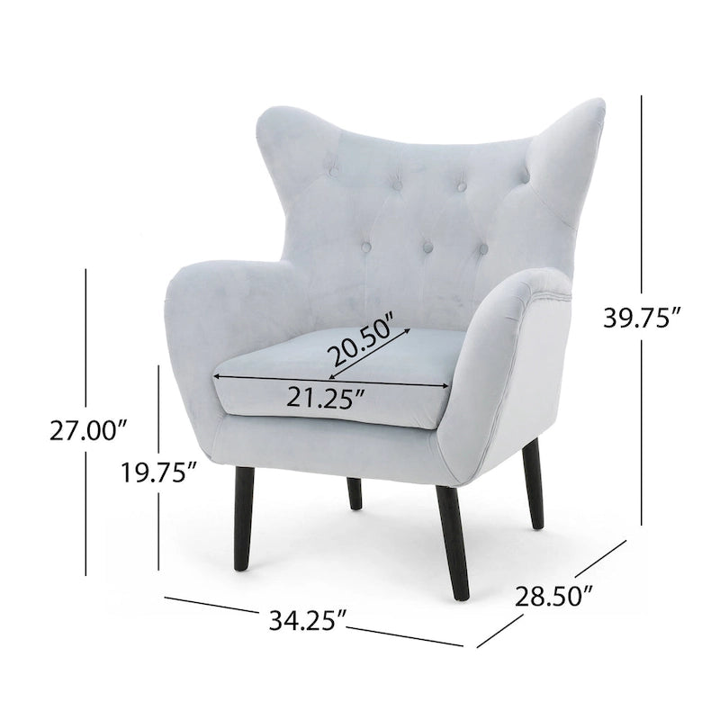 Gestoffeerde mid-century fauteuil by - 30.25D x 34.25W x 39.75H
