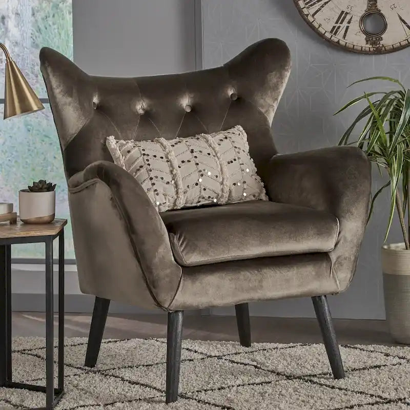 Gestoffeerde mid-century fauteuil by - 30.25D x 34.25W x 39.75H