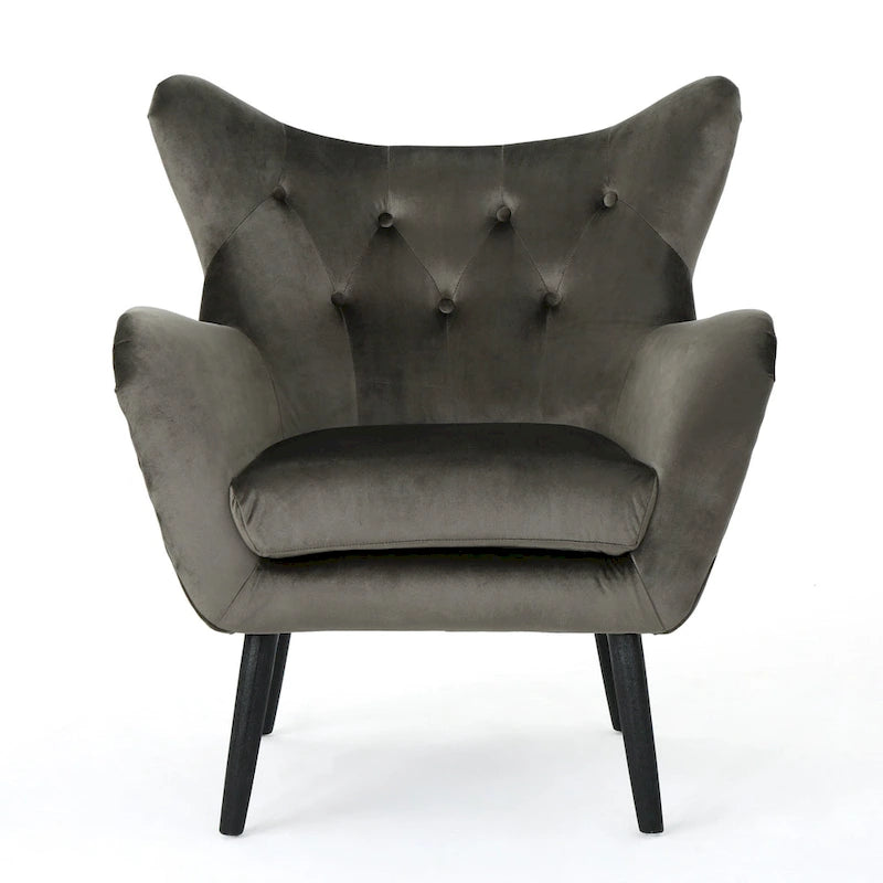 Gestoffeerde mid-century fauteuil by - 30.25D x 34.25W x 39.75H