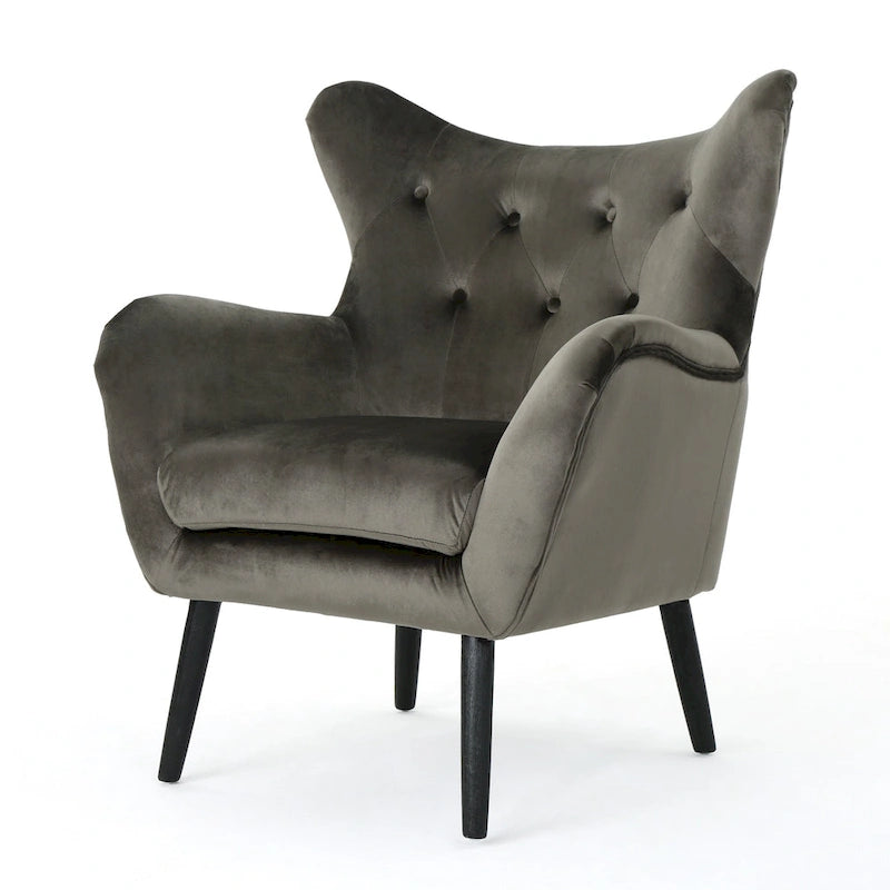 Gestoffeerde mid-century fauteuil by - 30.25D x 34.25W x 39.75H
