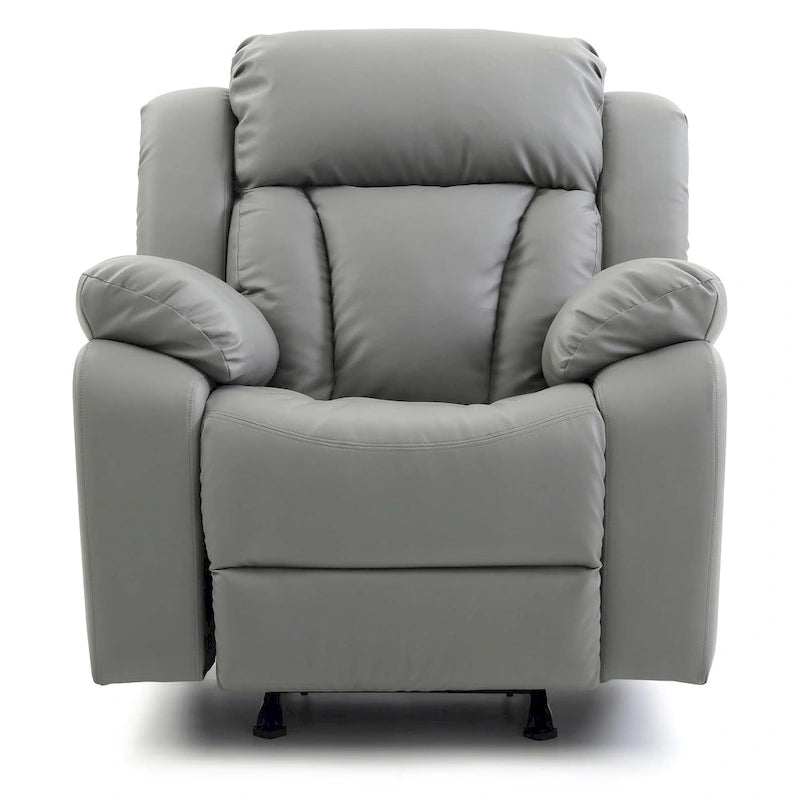 Fauteuil met bekleding van kunstleer en verstelbare rugleuning - 38L x 37W x 41H