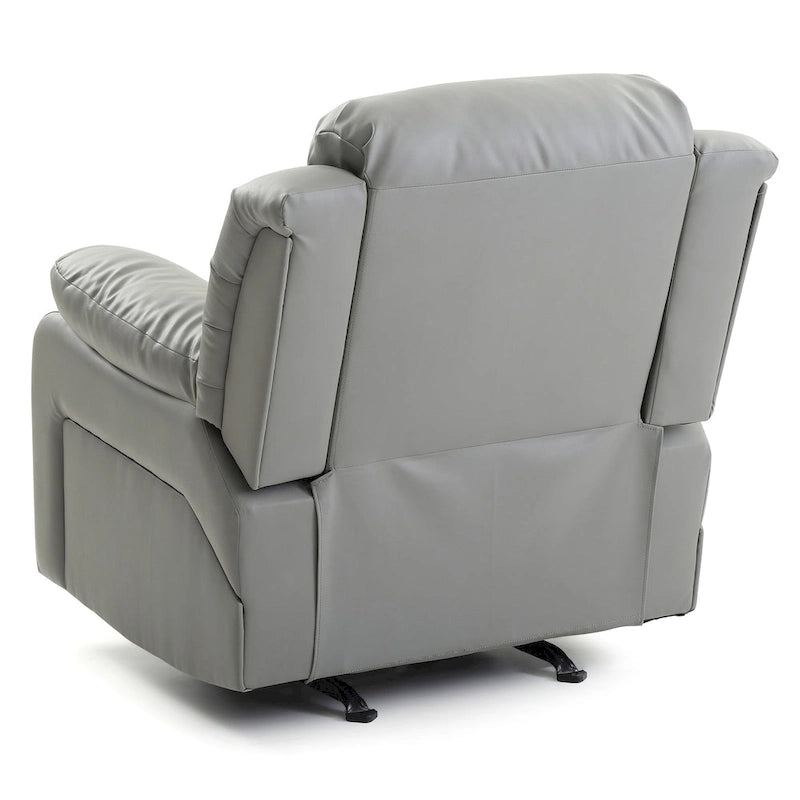 Fauteuil met bekleding van kunstleer en verstelbare rugleuning - 38L x 37W x 41H