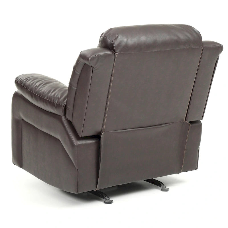 Fauteuil met bekleding van kunstleer en verstelbare rugleuning - 38L x 37W x 41H