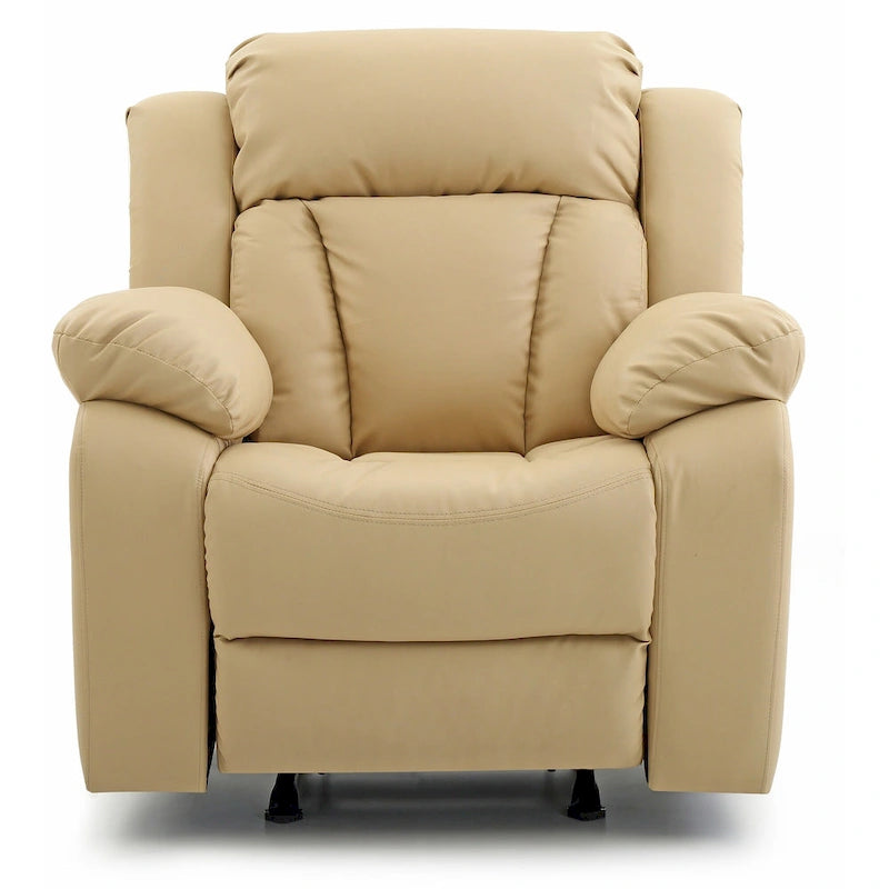 Fauteuil met bekleding van kunstleer en verstelbare rugleuning - 38L x 37W x 41H
