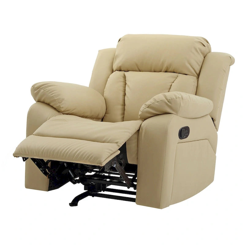 Fauteuil met bekleding van kunstleer en verstelbare rugleuning - 38L x 37W x 41H