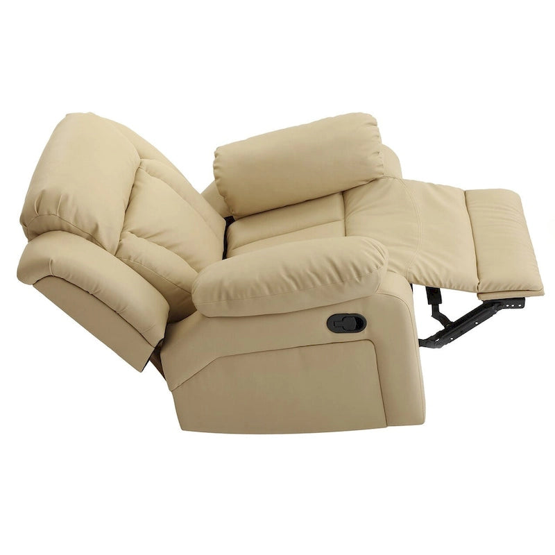 Fauteuil met bekleding van kunstleer en verstelbare rugleuning - 38L x 37W x 41H