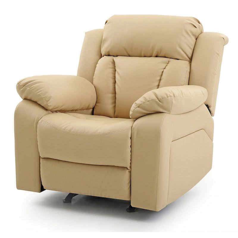 Fauteuil met bekleding van kunstleer en verstelbare rugleuning - 38L x 37W x 41H