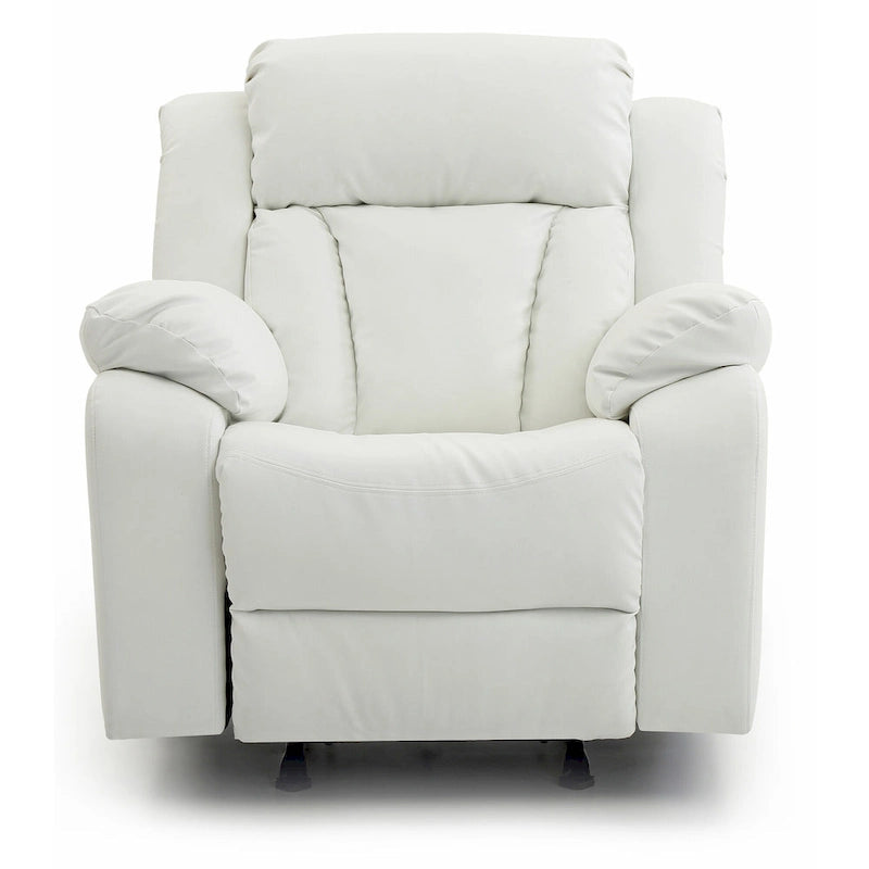 Fauteuil met bekleding van kunstleer en verstelbare rugleuning - 38L x 37W x 41H