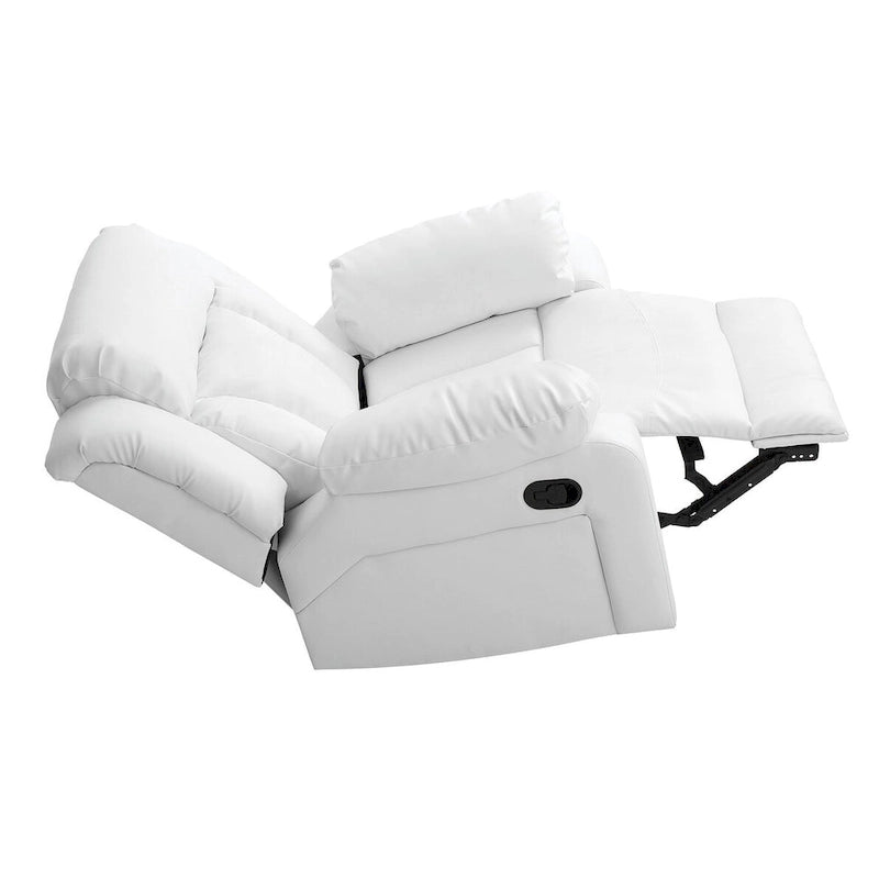 Fauteuil met bekleding van kunstleer en verstelbare rugleuning - 38L x 37W x 41H