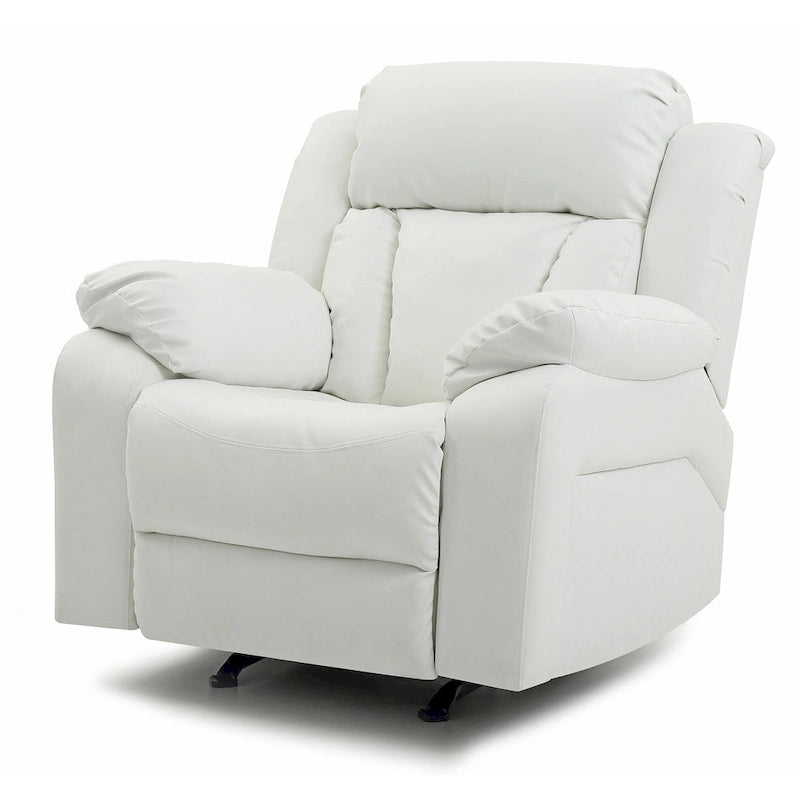 Fauteuil met bekleding van kunstleer en verstelbare rugleuning - 38L x 37W x 41H