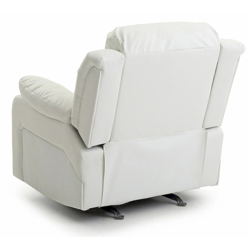 Fauteuil met bekleding van kunstleer en verstelbare rugleuning - 38L x 37W x 41H