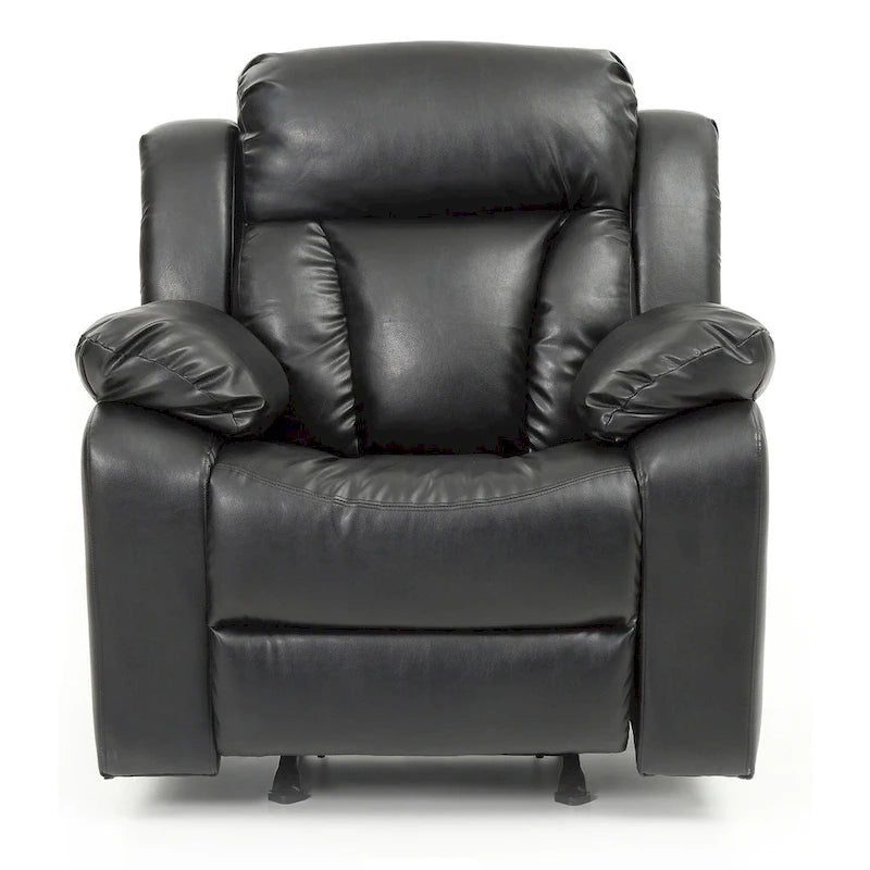 Fauteuil met bekleding van kunstleer en verstelbare rugleuning - 38L x 37W x 41H