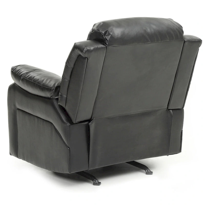 Fauteuil met bekleding van kunstleer en verstelbare rugleuning - 38L x 37W x 41H