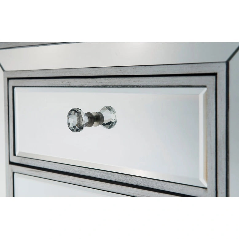 18-inch Wide Mirrored 1-drawer Nightstand