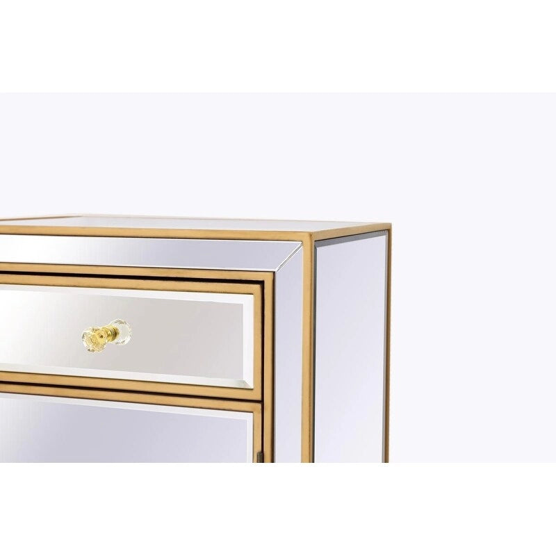 18-inch Wide Mirrored 1-drawer Nightstand