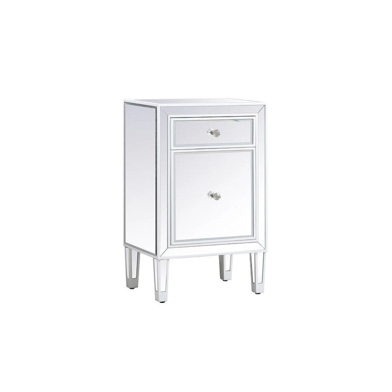 18-inch Wide Mirrored 1-drawer Nightstand