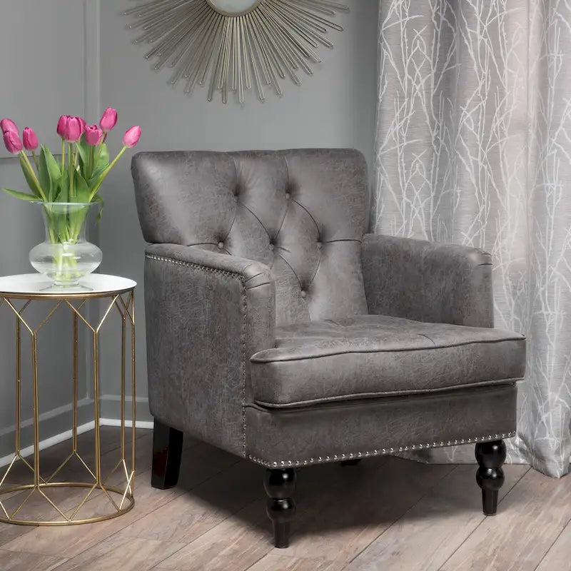 Microfiber Club Chair by - 28.00 L x 29.50 W x 33.50 H