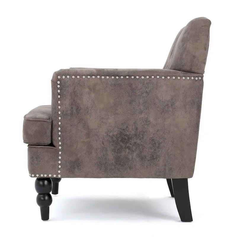 Fauteuil club en microfibre - 28.00 L x 29.50 W x 33.50 H
