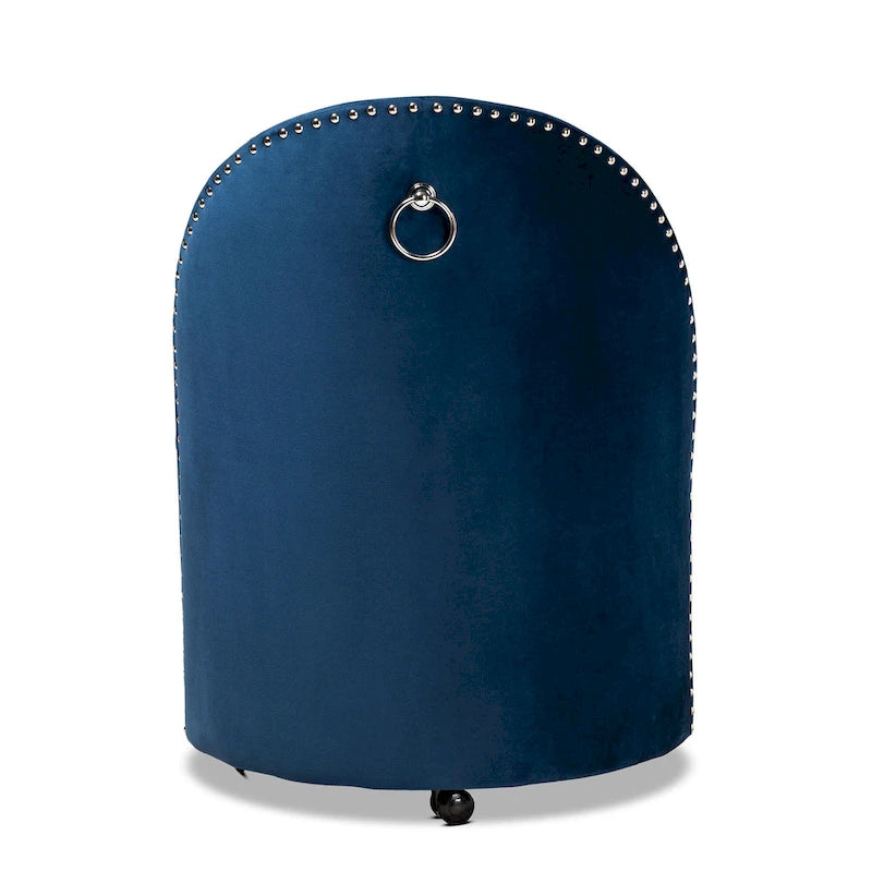 Glam and Luxe Velvet Rolling Accent Chair