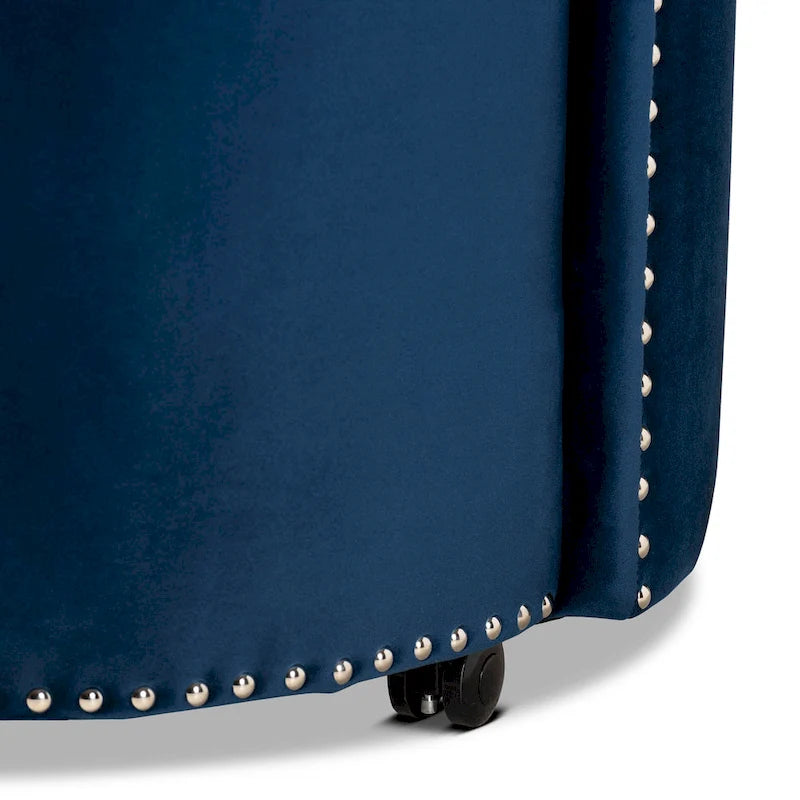 Glam and Luxe Velvet Rolling Accent Chair