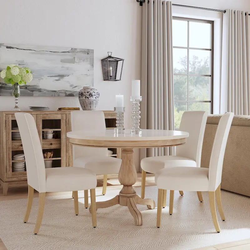Chaise de salle à manger à détail festonné - lot de 2
