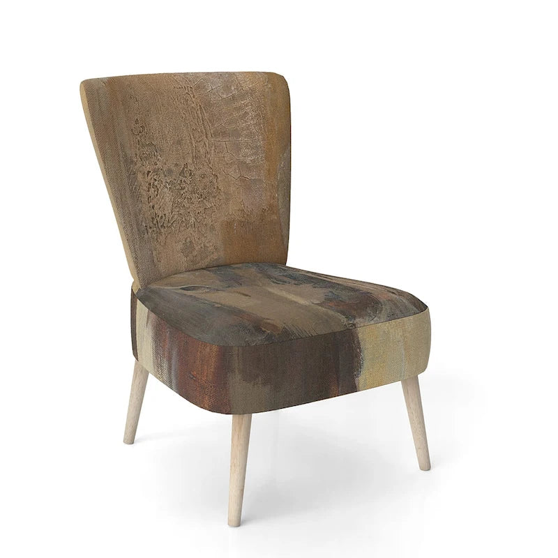 Fauteuil d'appoint moderne de style maison de campagne rembourré motif bison doré - fauteuil avec accoudoirs
