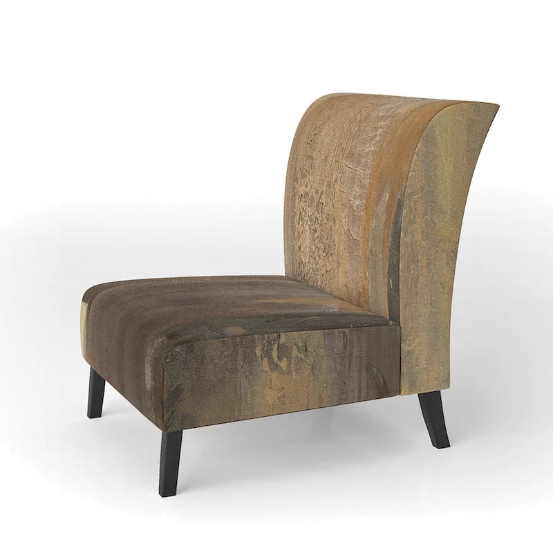 Fauteuil d'appoint moderne de style maison de campagne rembourré motif bison doré - fauteuil avec accoudoirs