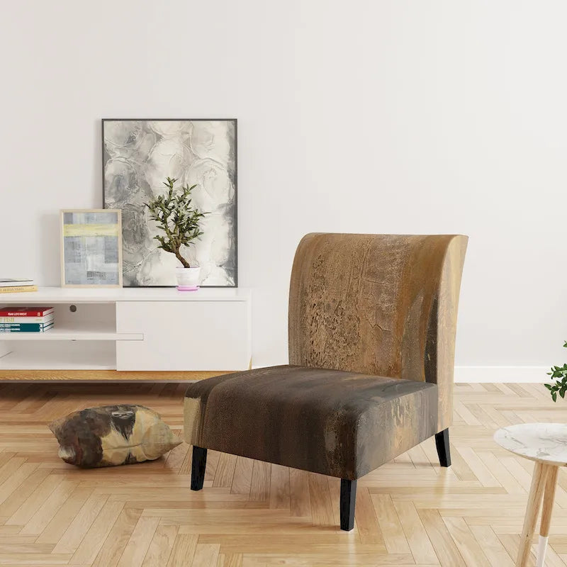 Fauteuil d'appoint moderne de style maison de campagne rembourré motif bison doré - fauteuil avec accoudoirs