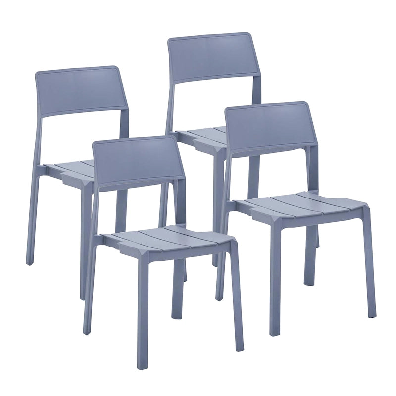 Stackable Dining Chairs Set of 4, Overall Plastic