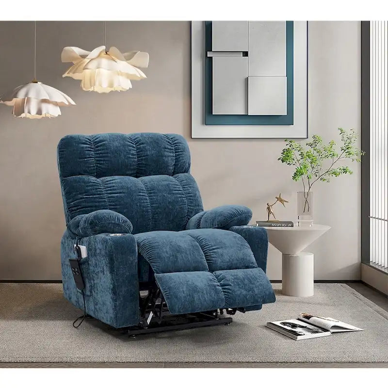 Fauteuil inclinable motorisé avec fonction de levage, chauffage et massage pour personnes âgées