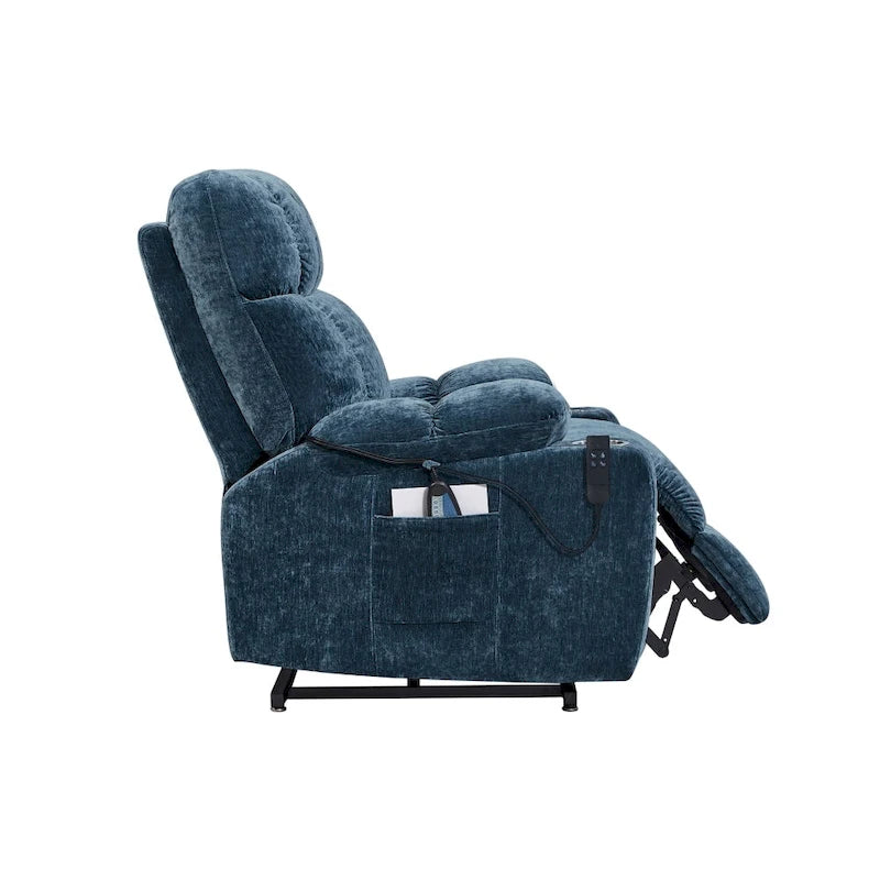 Fauteuil inclinable motorisé avec fonction de levage, chauffage et massage pour personnes âgées