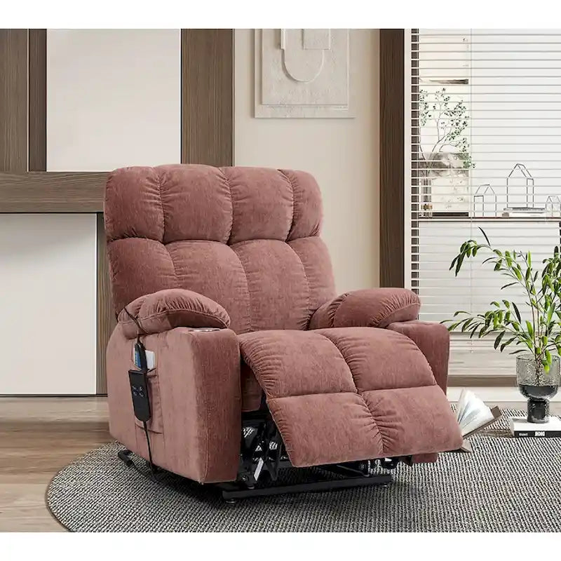 Fauteuil inclinable motorisé avec fonction de levage, chauffage et massage pour personnes âgées