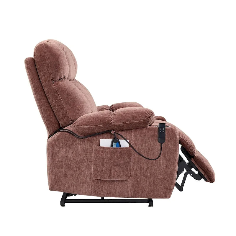 Fauteuil inclinable motorisé avec fonction de levage, chauffage et massage pour personnes âgées