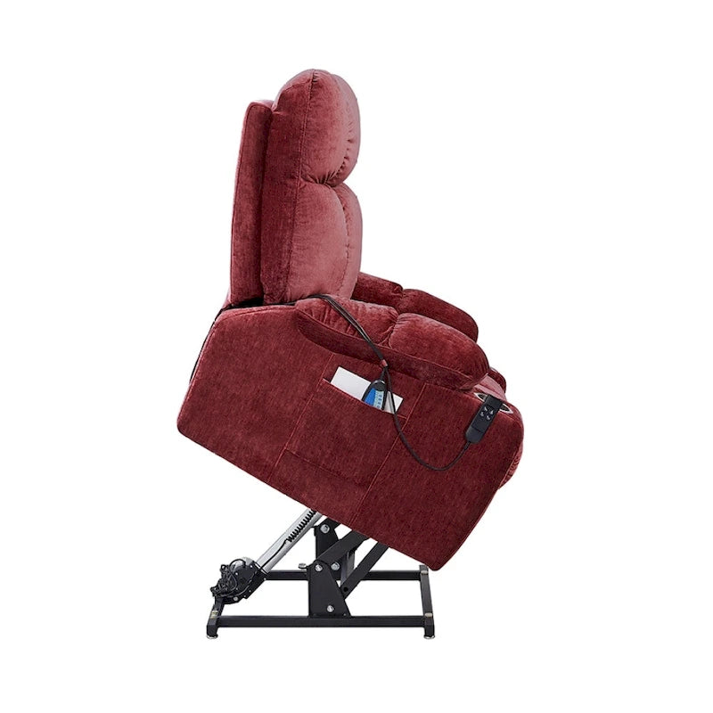 Fauteuil inclinable motorisé avec fonction de levage, chauffage et massage pour personnes âgées