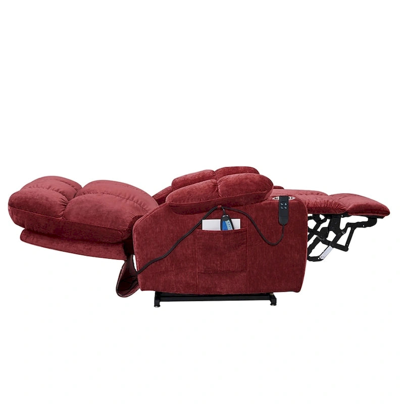 Fauteuil inclinable motorisé avec fonction de levage, chauffage et massage pour personnes âgées