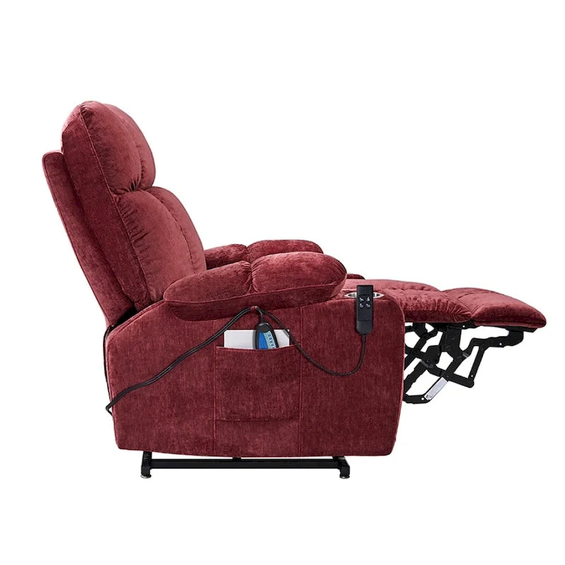 Fauteuil inclinable motorisé avec fonction de levage, chauffage et massage pour personnes âgées