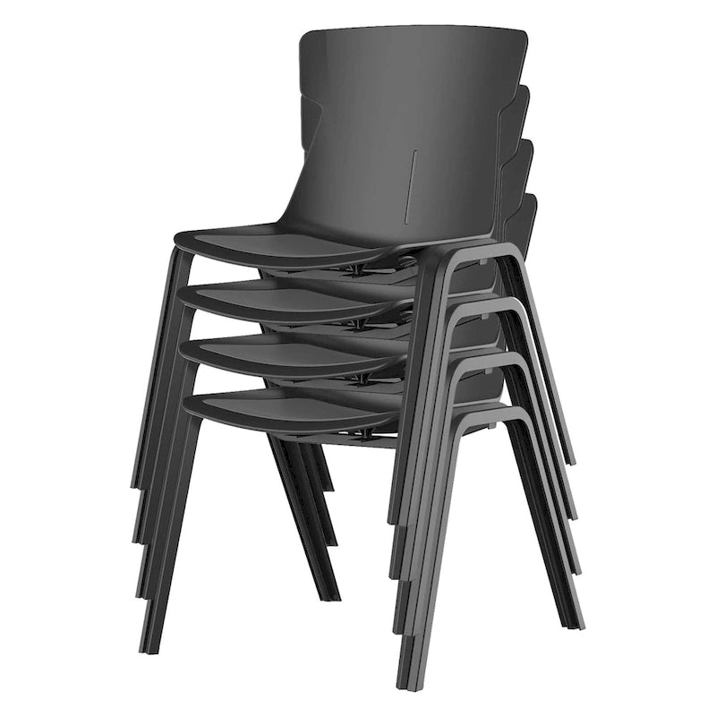 Modern Black Stackable Desk Chairs (Set of 4) by