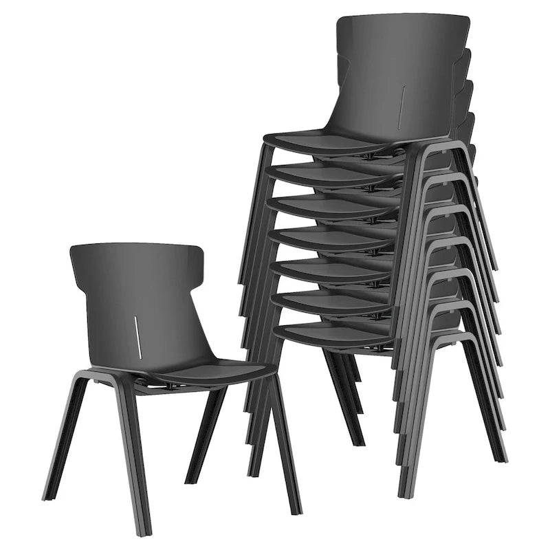 Modern Black Stackable Desk Chairs (Set of 4) by
