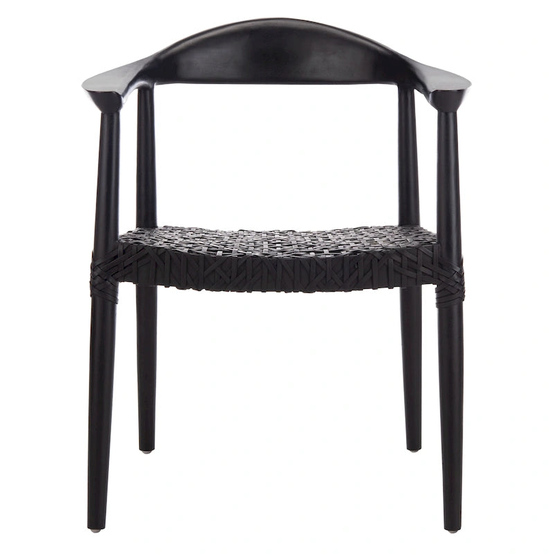 Leather Woven Accent Chair - 25 W x 20.9 L x 30.9 H - 25Wx21Dx31H