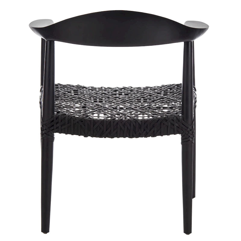 Leather Woven Accent Chair - 25 W x 20.9 L x 30.9 H - 25Wx21Dx31H