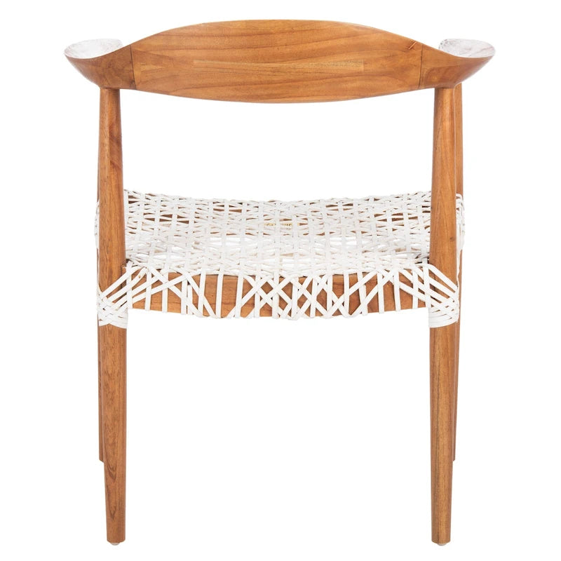 Leather Woven Accent Chair - 25 W x 20.9 L x 30.9 H - 25Wx21Dx31H