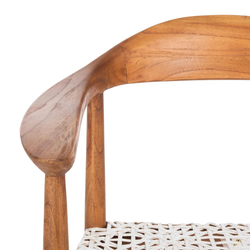 Leather Woven Accent Chair - 25 W x 20.9 L x 30.9 H - 25Wx21Dx31H
