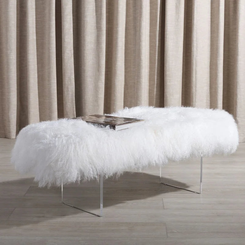 Sheepskin Ottoman