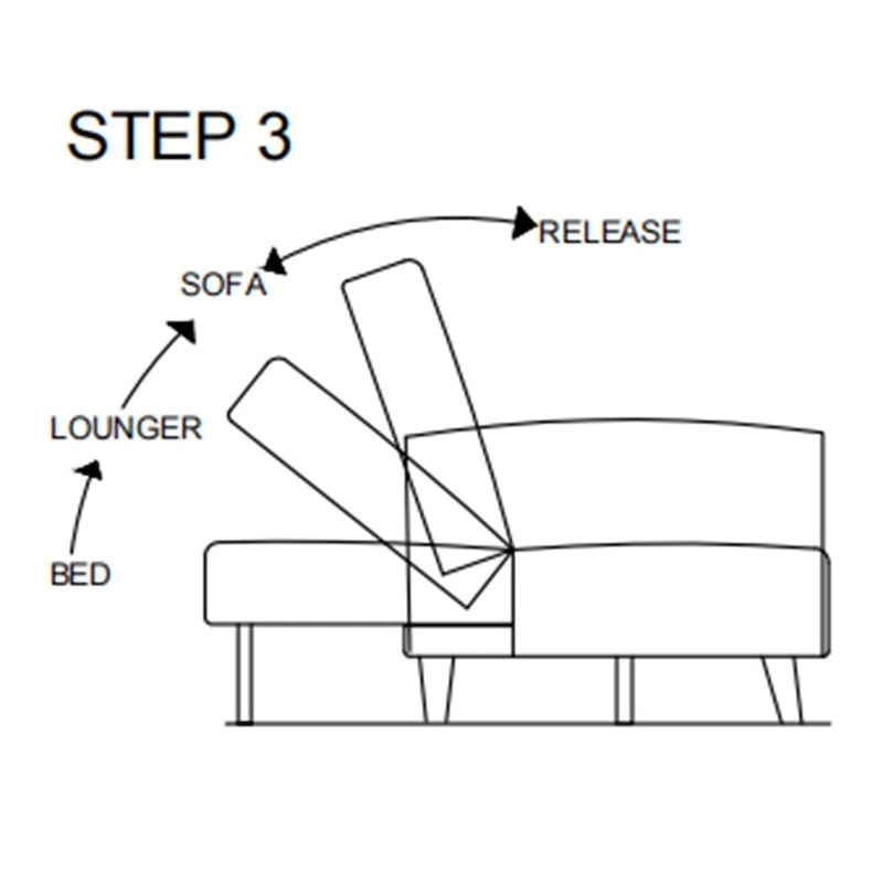 Corduroy Fabric Convertible Sofa Bed with Wood Leg