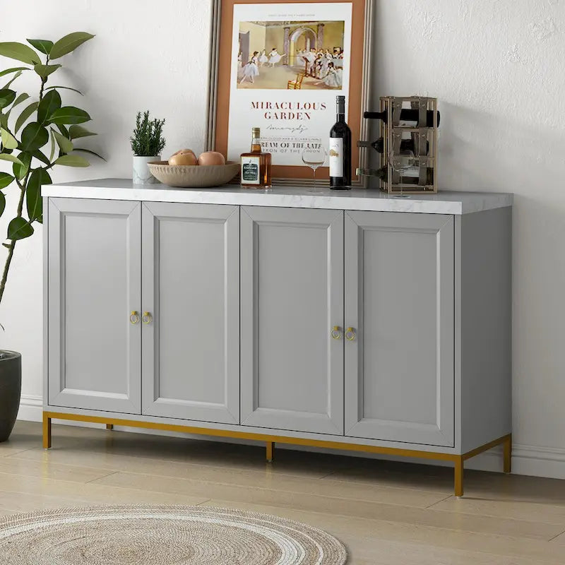 Sideboard with Extra Large Storage Space and Metal Handles